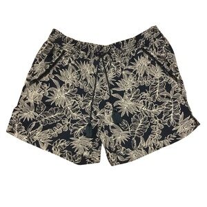 BRIGGS NEW YORK FLORAL LINEN BLEND SHORTS WITH TASSLE DRAWSTRING/ Size L